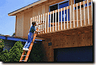 Carpenter on Ladder 
Photo